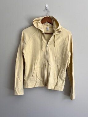 Vintage Y2K Gap Yellow Cotton Full Zip Hoodie – Size Medium